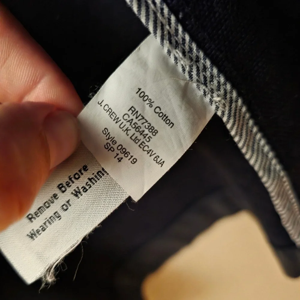 J.Crew Womens Navy Blue Cotton Canvas Hooded Field Parka Waxed Rain Jacket Small